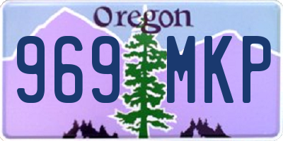 OR license plate 969MKP