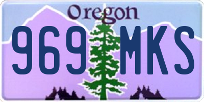 OR license plate 969MKS