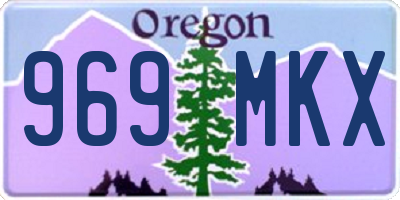 OR license plate 969MKX