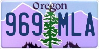 OR license plate 969MLA