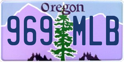 OR license plate 969MLB