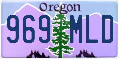 OR license plate 969MLD