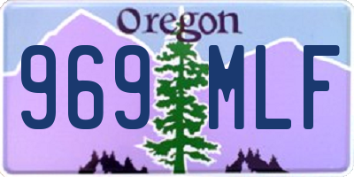 OR license plate 969MLF