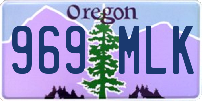 OR license plate 969MLK