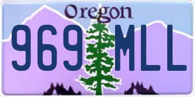 OR license plate 969MLL