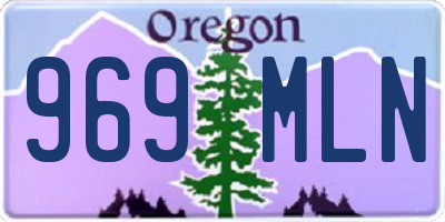 OR license plate 969MLN