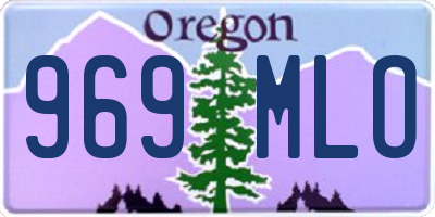 OR license plate 969MLO