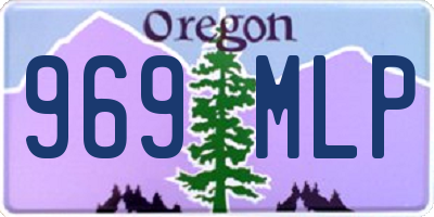 OR license plate 969MLP