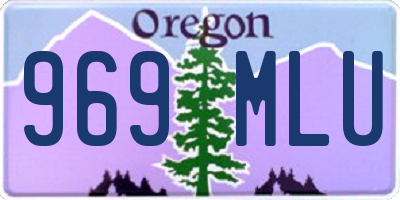 OR license plate 969MLU