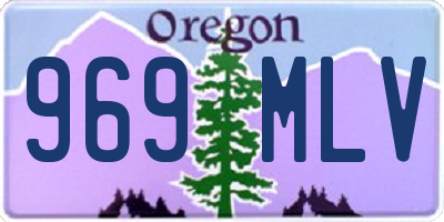 OR license plate 969MLV