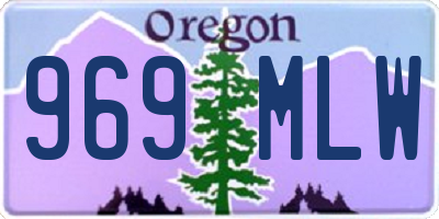 OR license plate 969MLW