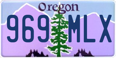 OR license plate 969MLX
