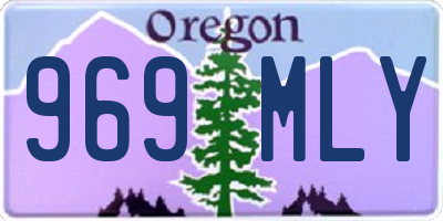OR license plate 969MLY