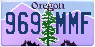 OR license plate 969MMF