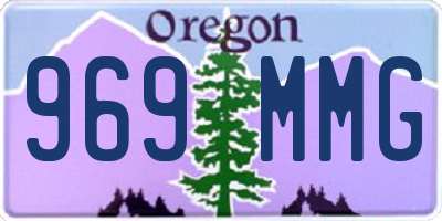 OR license plate 969MMG