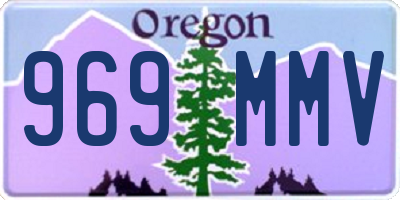 OR license plate 969MMV
