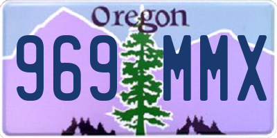 OR license plate 969MMX