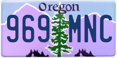 OR license plate 969MNC