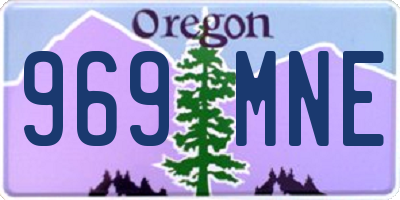 OR license plate 969MNE