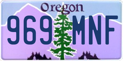 OR license plate 969MNF