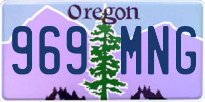 OR license plate 969MNG