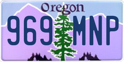 OR license plate 969MNP