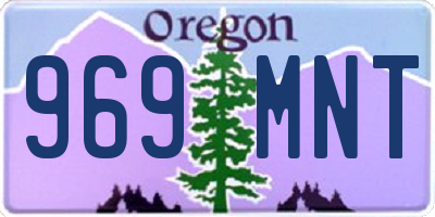 OR license plate 969MNT