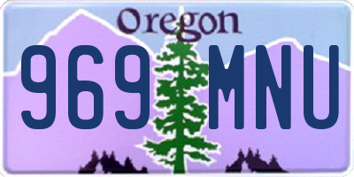 OR license plate 969MNU