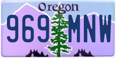 OR license plate 969MNW