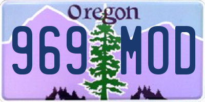 OR license plate 969MOD