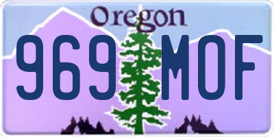 OR license plate 969MOF