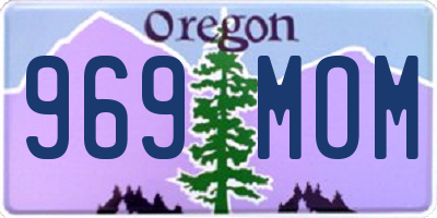 OR license plate 969MOM