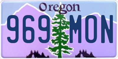 OR license plate 969MON