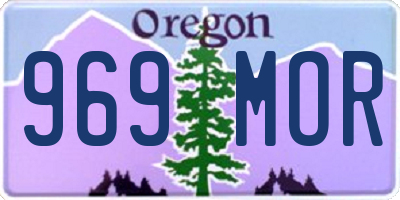 OR license plate 969MOR
