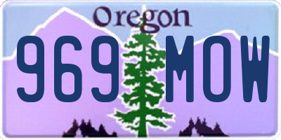 OR license plate 969MOW