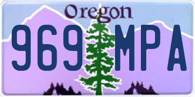OR license plate 969MPA