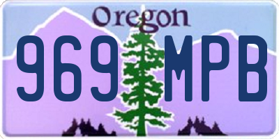 OR license plate 969MPB