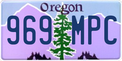 OR license plate 969MPC