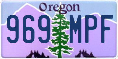 OR license plate 969MPF