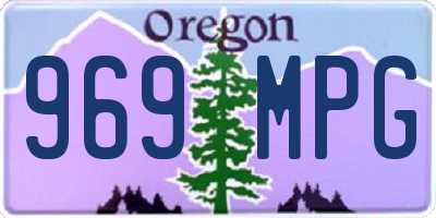 OR license plate 969MPG