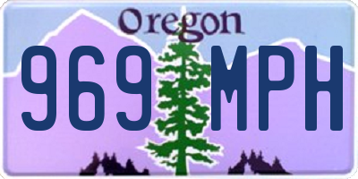 OR license plate 969MPH