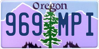 OR license plate 969MPI