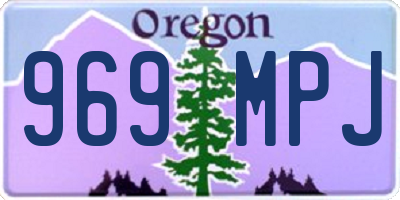 OR license plate 969MPJ