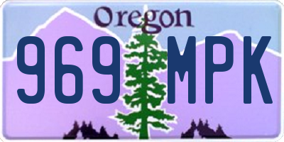 OR license plate 969MPK