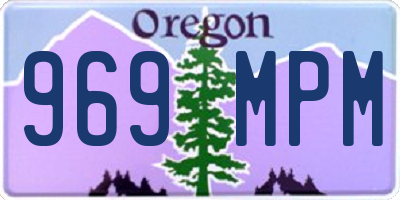 OR license plate 969MPM