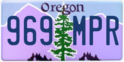 OR license plate 969MPR