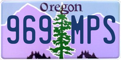 OR license plate 969MPS