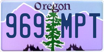 OR license plate 969MPT