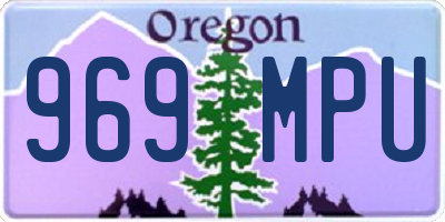 OR license plate 969MPU