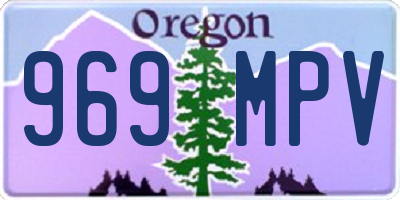 OR license plate 969MPV